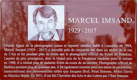 Plaque commmorative Marcel Imsand  Beaulieu Lausanne 2024