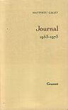 Journal 1953-1973 Matthieu Galey 1987