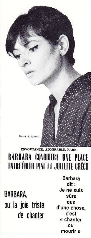 Page 5, livret Bobino et tourne 1965